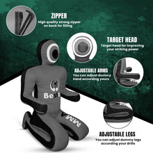 Load image into Gallery viewer, MMA Grappling Dummy -Brazilian Jiu Jitsu Dummy Wrestling Grappling BJJ Dummy, Judo Punching Bag Throwing Dummy for Karate, Boxing Training Gray-UNFILLED
