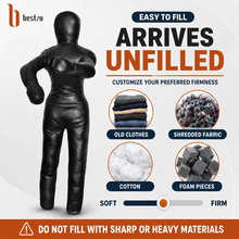 Load image into Gallery viewer, Bestzo MMA Grappling Dummy- Brazillian Jiu Jitsu Kick Boxing Training, Wrestling Dummy Boxing Equipment for Training at Home Unfilled