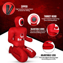 Load image into Gallery viewer, MMA Grappling Dummy -Brazilian Jiu Jitsu Dummy Wrestling Grappling BJJ Dummy, Judo Punching Bag Throwing Dummy for Karate, Boxing Training Red-UNFILLED