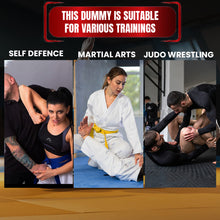 Load image into Gallery viewer, MMA Grappling Dummy -Brazilian Jiu Jitsu Dummy Wrestling Grappling BJJ Dummy, Judo Punching Bag Throwing Dummy for Karate, Boxing Training Black-UNFILLED