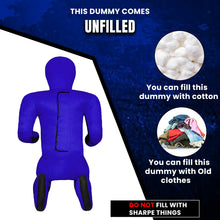 Load image into Gallery viewer, MMA Grappling Dummy -Brazilian Jiu Jitsu Dummy Wrestling Grappling BJJ Dummy, Judo Punching Bag Throwing Dummy for Karate, Boxing Training Blue-UNFILLED