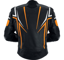 Load image into Gallery viewer, BESTZO Men's Motorcycle Real Leather Biker Motorbike Jacket Black