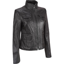 Load image into Gallery viewer, Bestzo Women's Fashion Real Leather Jacket High Quality Jacket