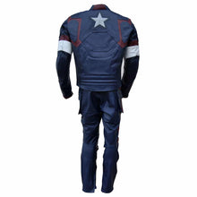 Load image into Gallery viewer, Bestzo Men's Fashion Motorbike Age of Ultron Real Leather Captain America Steve Rogers Motorcycle Leather Suit