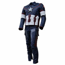Load image into Gallery viewer, Bestzo Men's Fashion Motorbike Age of Ultron Real Leather Captain America Steve Rogers Motorcycle Leather Suit