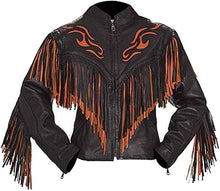 Load image into Gallery viewer, Bestzo Women's Fashion Real Leather Motorcycle Leather Jacket