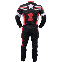 Load image into Gallery viewer, Bestzo Men's Fashion Motorbike Age of Ultron Captain America Steve Rogers Motorcycle Leather Suit Black