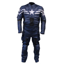 Load image into Gallery viewer, Bestzo Men's Fashion Motorbike Age of Ultron Real Leather Captain America Steve Rogers Motorcycle Leather Suit