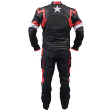 Load image into Gallery viewer, Bestzo Men's Fashion Motorbike Age of Ultron Captain America Steve Rogers Motorcycle Leather Suit Black