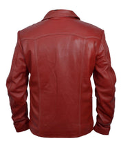Load image into Gallery viewer, Bestzo Men's Fashion Fight Men Club Red Leather Jacket / Coat High Quality, Xs-5xl