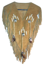 Load image into Gallery viewer, Western Leather Vest for Women Cowgirl Leather Fringe Beaded Coat Suede Leather shirt