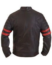 Load image into Gallery viewer, Bestzo Men's Fashion Mayhem Punk Leather Jacket Brown