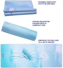 Load image into Gallery viewer, BESTZO Travel Yoga Mat-Sweat Absorbent Anti Slip Portable 1/16' Ultra Thin Folding Mat for Yoga Pilates Exercise (Carrying Bag)