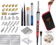 Load image into Gallery viewer, BESTZO Wood Burning Kit -LCD Wood Burning Tool Kit With Soldering Iron, Pyrography Wood Burning Pen With Embossing, Carving, (Soldering Tip)