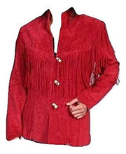Load image into Gallery viewer, Western Leather Jackets for Women Cowgirl Leather Fringe Beaded Coat Suede Leather shirt