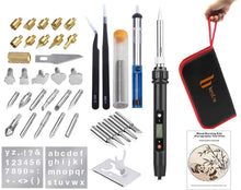 Load image into Gallery viewer, BESTZO Wood Burning Kit -LCD Wood Burning Tool Kit With Soldering Iron, Pyrography Wood Burning Pen With Embossing, Carving, (Soldering Tip)
