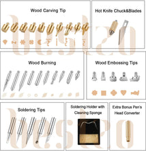 Load image into Gallery viewer, BESTZO Wood Burning Kit -LCD Wood Burning Tool Kit With Soldering Iron, Pyrography Wood Burning Pen With Embossing, Carving, (Soldering Tip)