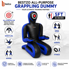 Load image into Gallery viewer, Bestzo MMA Grappling Dummy- Brazillian Jiu Jitsu Kick Boxing Training, Wrestling Dummy Boxing Equipment for Training Unfilled
