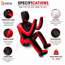 Load image into Gallery viewer, MMA Grappling Dummy, Handmade BJJ Wrestling Dummy Judo Punching Bag Brazilian JIU Jitsu Submission Self Defense- Vinyl 170cm Unfilled
