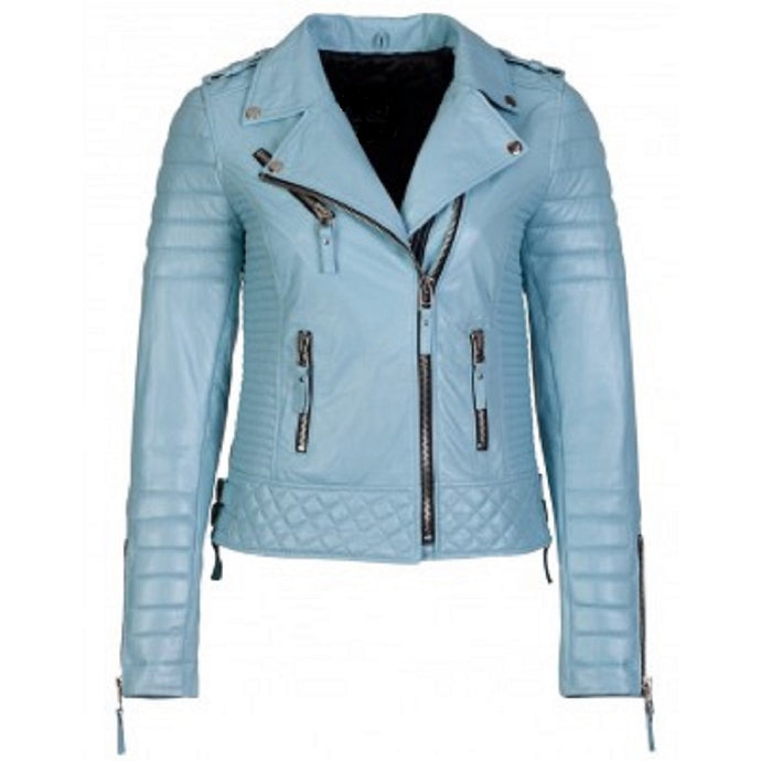 Bestzo Women's Fashion Real Leather Jacket High Quality Jacket