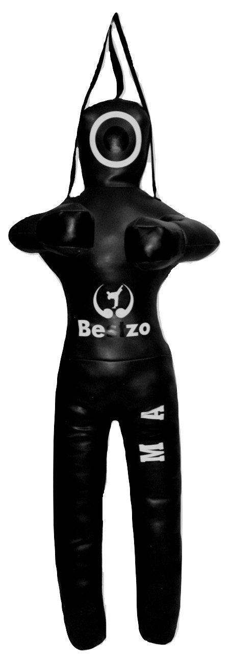 mma grappling dummy standing with straps
