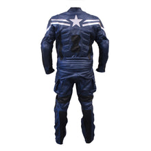 Load image into Gallery viewer, Bestzo Men&#39;s Fashion Motorbike Age of Ultron Real Leather Captain America Steve Rogers Motorcycle Leather Suit
