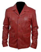 Load image into Gallery viewer, Bestzo Men&#39;s Fashion Fight Men Club Red Leather Jacket / Coat High Quality, Xs-5xl
