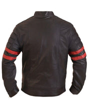 Load image into Gallery viewer, Bestzo Men&#39;s Fashion Mayhem Punk Leather Jacket Brown
