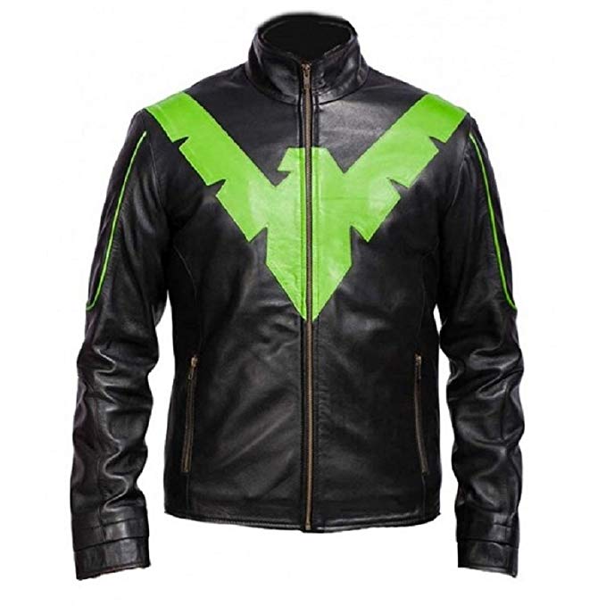 Bestzo Men's Fashion Nightwing Grayson Leather Jacket
