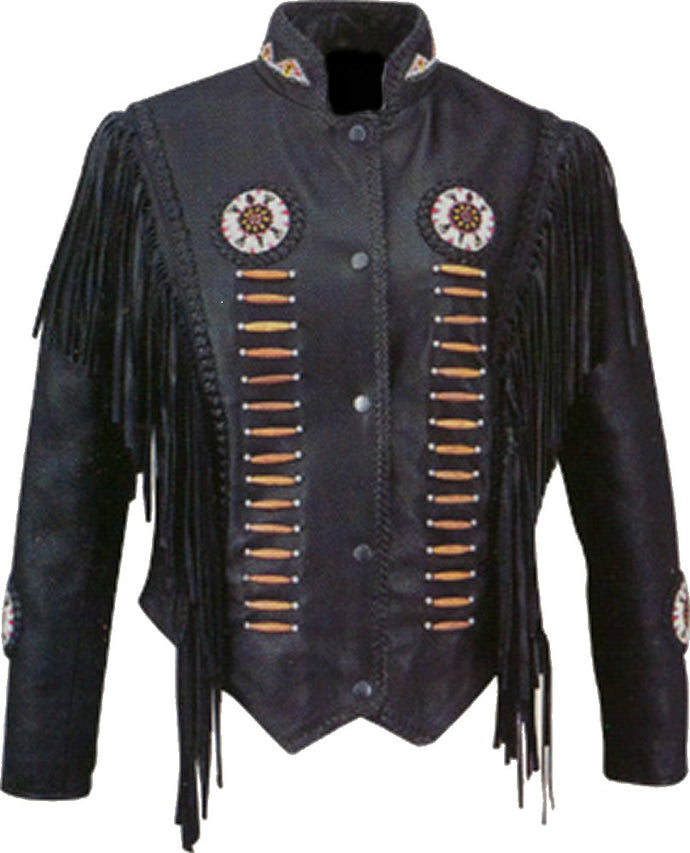 Bestzo Women's Fashion Real Leather western style Motorcycle Leather Jacket