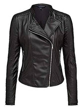 Load image into Gallery viewer, Bestzo Women&#39;s Fashion Real Leather Jacket Motorcycle High Quality Biker Jacket
