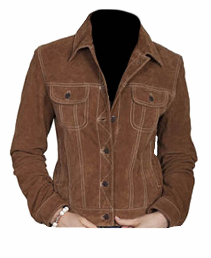 Western Leather Jackets for Women Cowgirl Leather Fringe Beaded Coat Suede Leather shirt